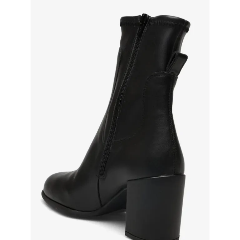 Unisa NIVEL støvle i sort skind med hæl