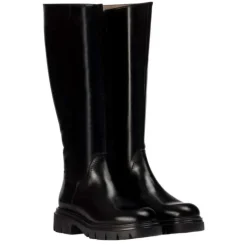 Wonders A-4304 langskaftet støvle i sort skind